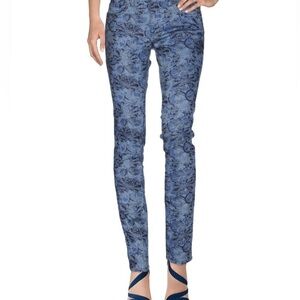 Tory Burch Jeans with Blue and Black Floral Pattern